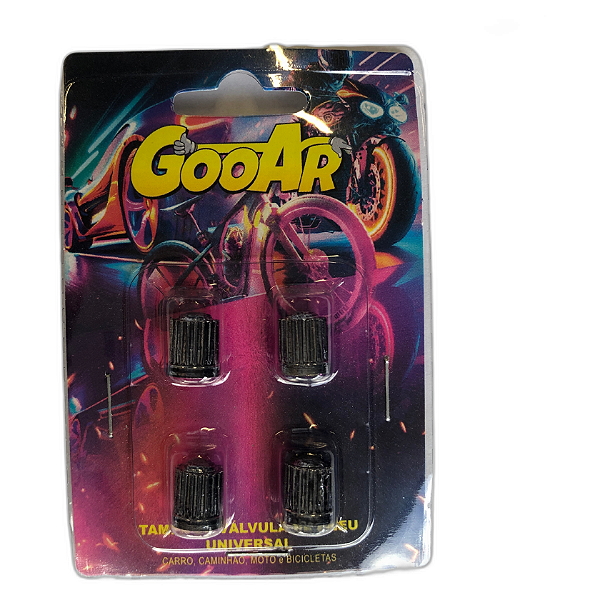 GOOAR KIT 4 TAMPAS VALVULA PNEU - CHUMBO REF: 7089