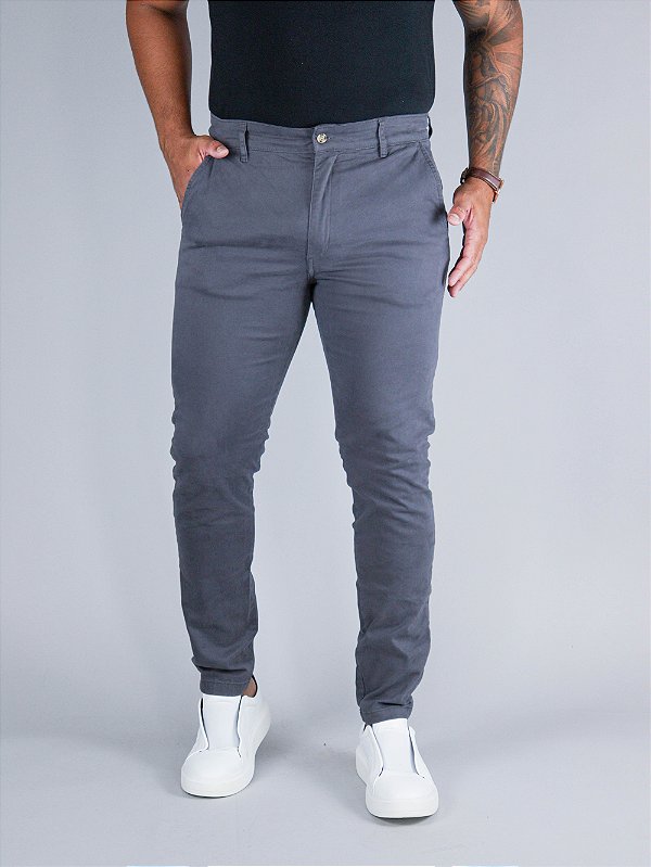 Calça Sarja Chumbo Bruder