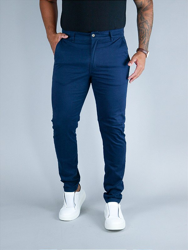 Calça Sarja Marinho Bruder