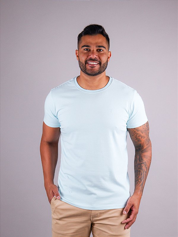 Camiseta Cotton Pima Azul Claro Bruder