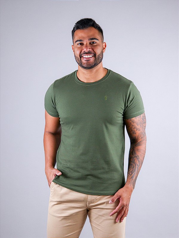 Camiseta Cotton Pima Verde Musgo Bruder