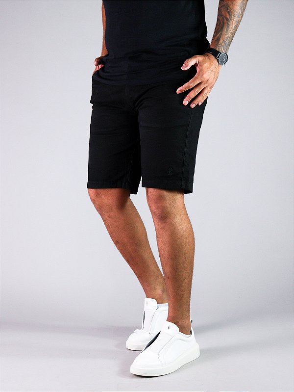 Bermuda Sarja Preta Bruder