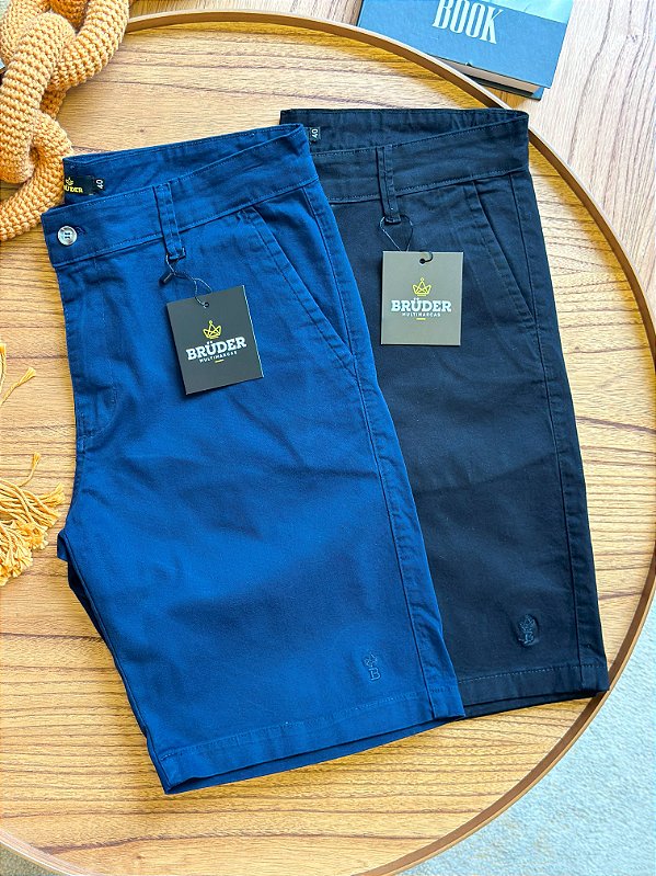 Kit Bermuda Sarja - Preto e Marinho Bruder
