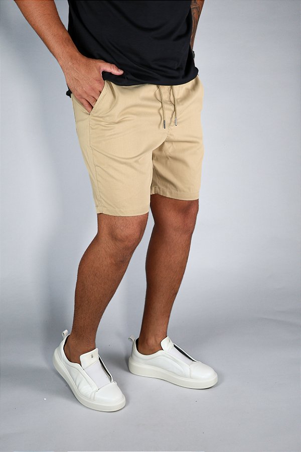 Shorts Confort Bege Bruder