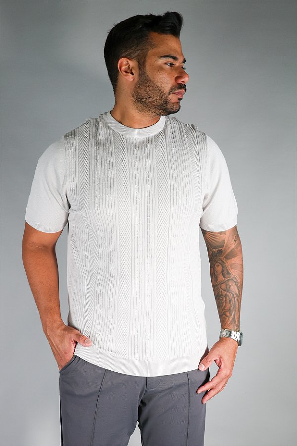 Camiseta Tricot Branca Bruder