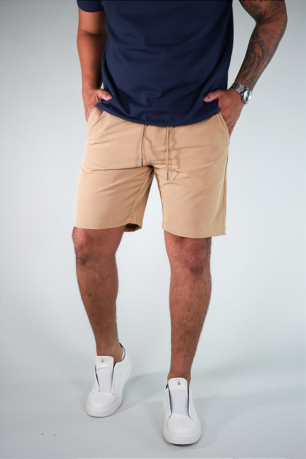 Shorts Elastic Bege Bruder