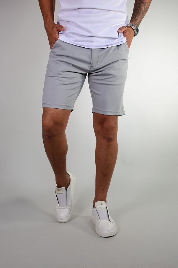 Bermuda Tec New Cinza Claro Bruder