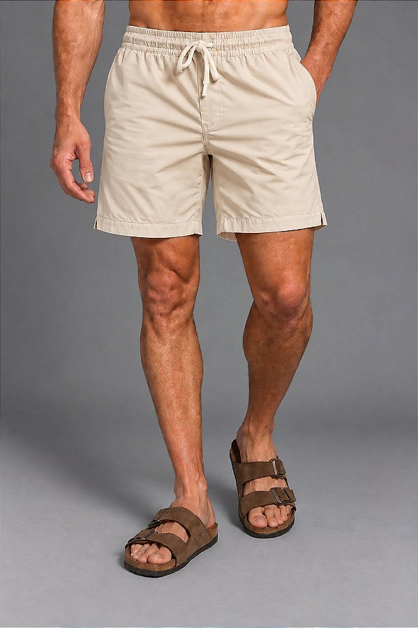 Shorts 100% Algodão Bege Bruder