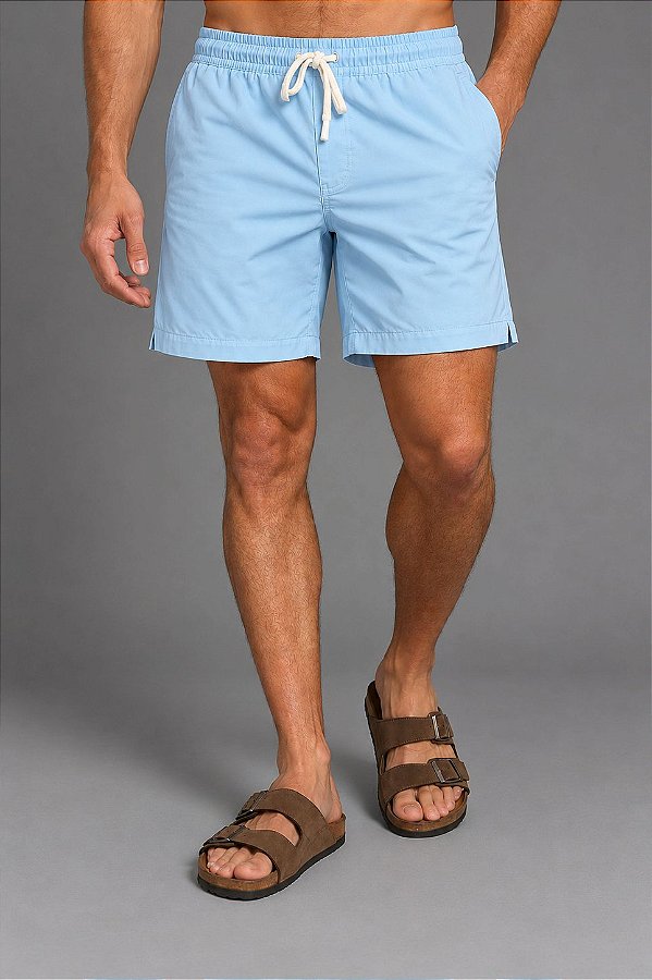 Shorts 100% Algodão Azul Bebe Bruder