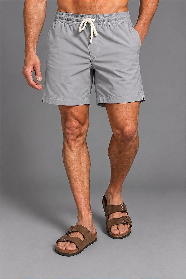 Shorts 100% Algodão Cinza Bruder