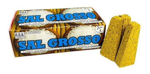 1 Caixa C/ 20 Tabletes Defumador Sal Grosso