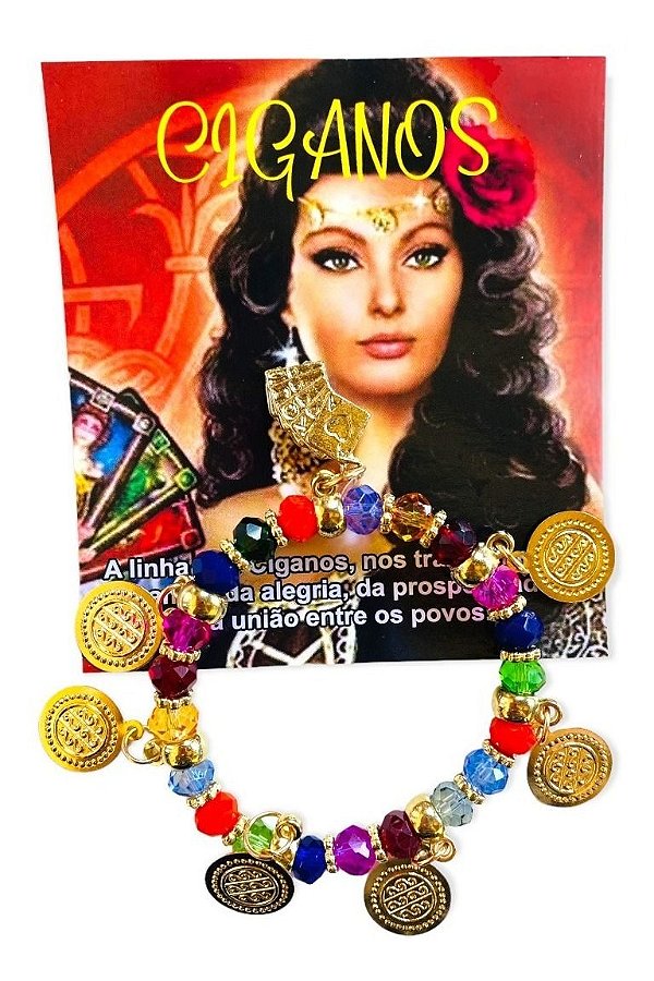 Kit Pomba Gira Cigana Baralho Taro Cigano + Pulseira Ciganos
