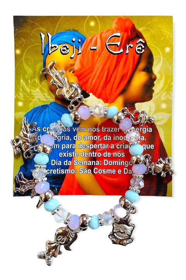 Pulseira Ibeji Erê Ajustável Umbanda Candomble