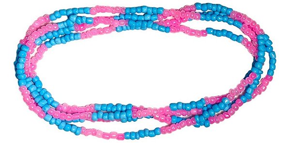 Guia De Ere Rosa E Azul 65cm Umbanda Candomblé Promoção