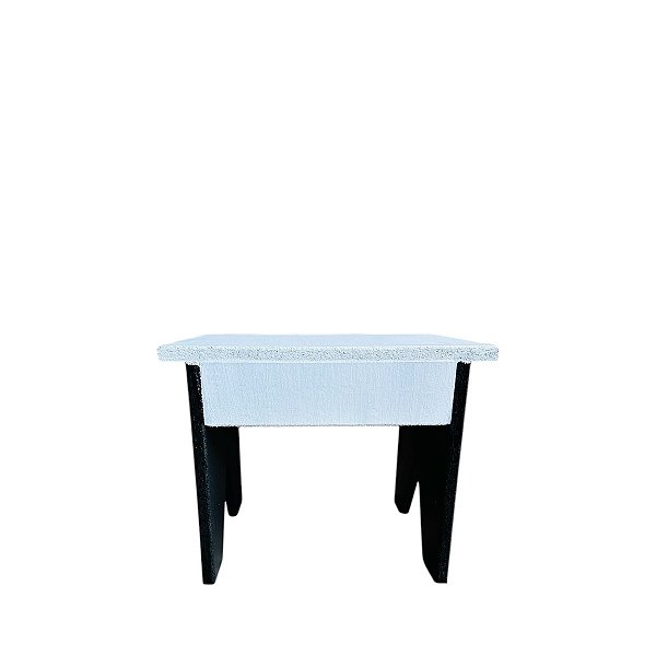 Banco Madeira MDF Preto Branco Preto Velho Umbanda Candomble