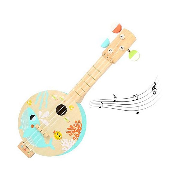 Banjo em Madeira - Instrumento Musical - Tooky Toy