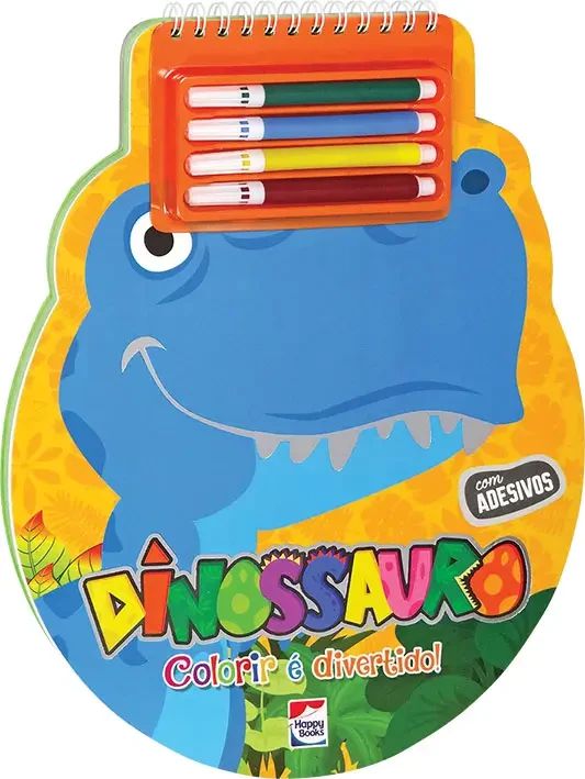 Livro Colorir é Divertido! Dinossauro - Happy Books