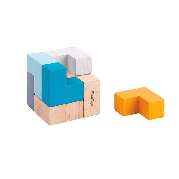 MINI Cubo Quebra Cabeça 3D - Madeira (MINI) - Plantoys