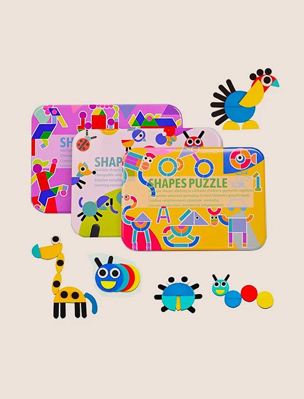 Quebra-cabeça - 3D Animais (Tangram)