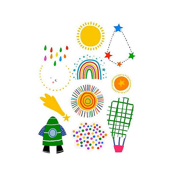 Tattoo Temporária Céu | Peles Pretas - Flora & Bem