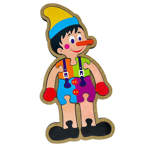 Quebra-Cabeça Pinóquio: diversão e aprendizado para crianças - Maninho Brinquedos