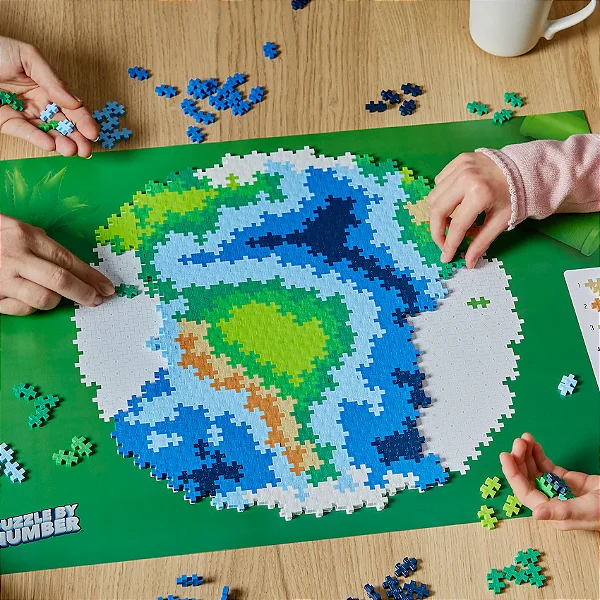 PlusPlus Puzzle By Numbers Planeta com 800 peças: Explore a Criatividade Infinita!