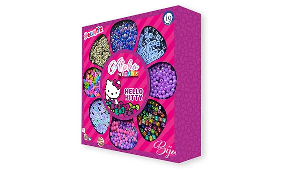 Pulseiras Personalizadas com #EUQFIZ Alphabeads Hello Kitty - Seu Estilo em Cada Criação - I9 Brinquedos