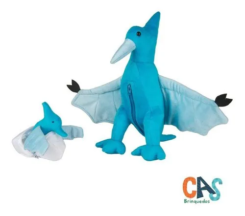 Pterodáctila Grávida com Filhote da Coleção Dinossauras Grávidas - CAS Brinquedos