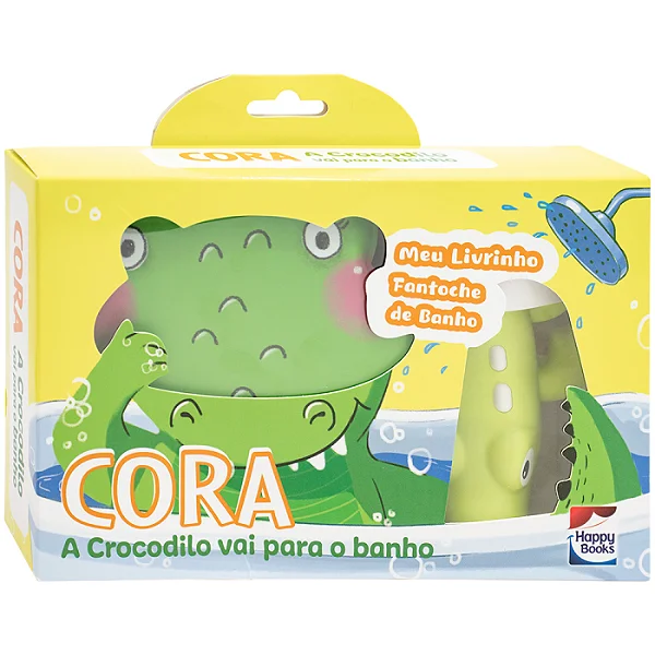Meu Livrinho Fantoche de Banho: Cora, a Crocodilo vai para o Banho - Happy Books