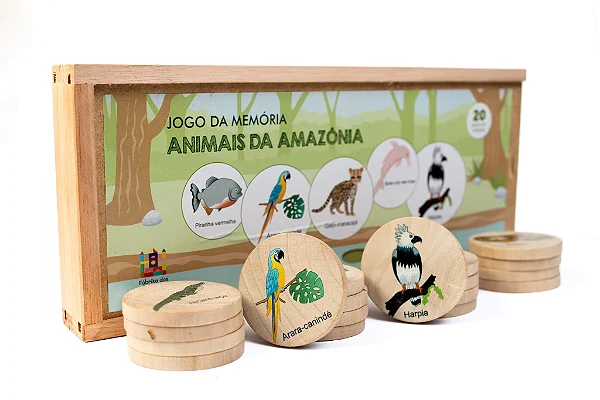 Jogo da Memória - Animais da Amazônia - Fabrika dos Sonhos