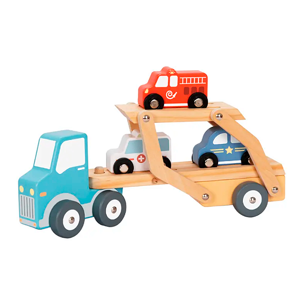 Caminhão Cegonha Madeira Took Toy Infantil