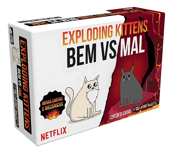 Jogo de Cartas Exploding Kittens: Bem vs Mal | Galápagos