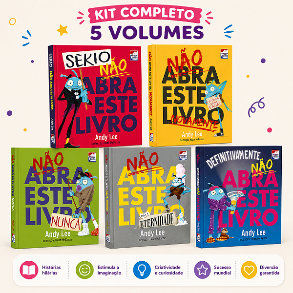 Kit Não Abra Este Livro - 5 volumes