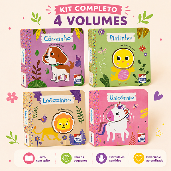 Kit É do Barulho! Livro-Squeaky - 4 volumes