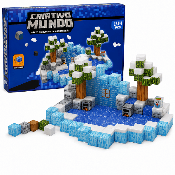 Blocos de Construção Mundo de Gelo 144 Peças - AP Toys