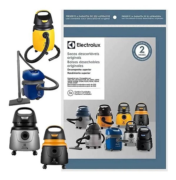 kit 3 Saco Aspirador de Pó Electrolux A10 A20810201 Original