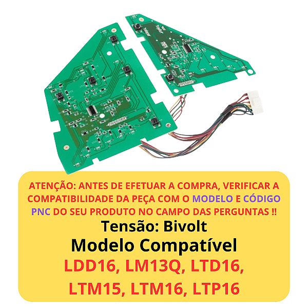 Placa Interface Lavadora Electrolux LDD16 LM13Q LTD16 LTM15 LTM16 LTP16 64503217 Bivolt Original