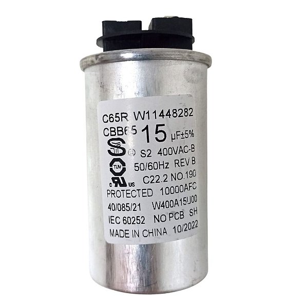 Capacitor Lavadora Brastemp Consul 15UF W11574388 Original
