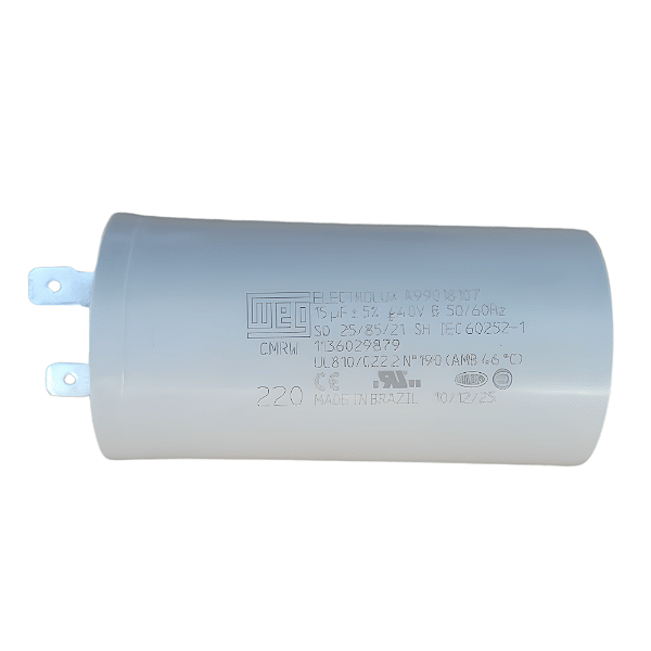 Capacitor Motor Lavadora Electrolux 15Uf 440V A99018107 64188826 Original