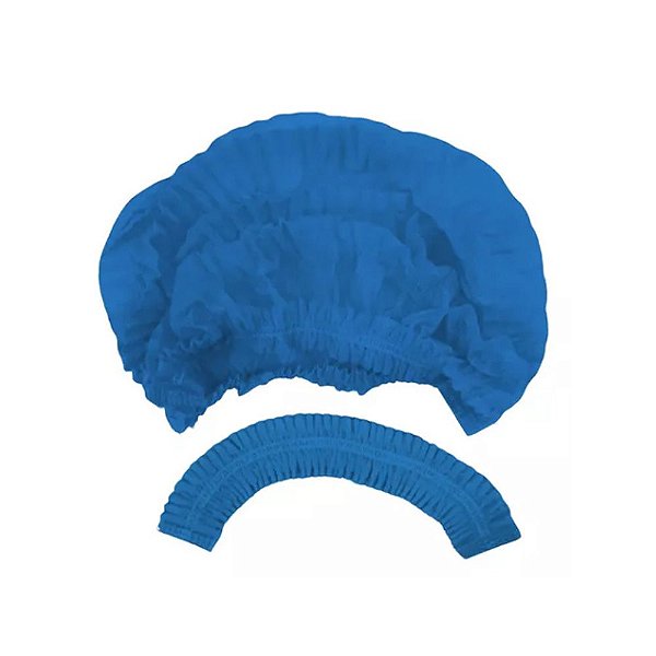 Touca Sanfonada em TNT Azul 100 Unid Prevemax