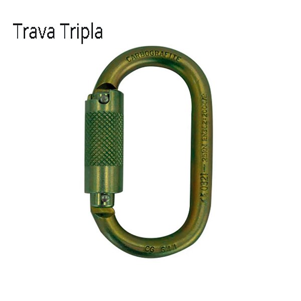 Mosquetão Trava Tripla Carbografite CG644