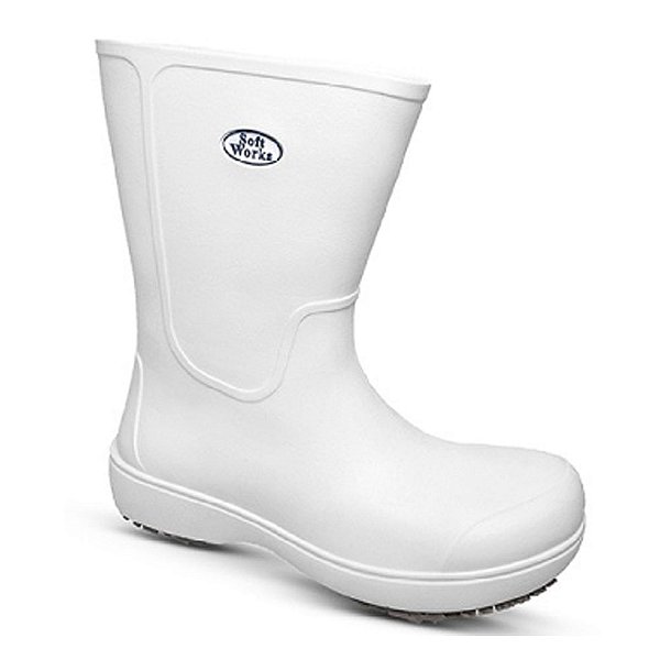 Bota de EVA Cano 28cm Antiderrapante Bico de Composite Branca BB86 CA 39347 Soft Works -