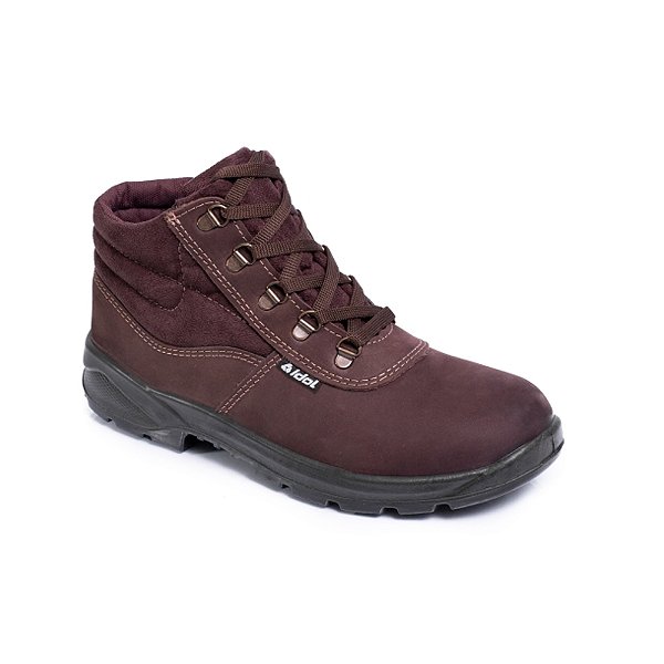 Botina Nobuck Café Bico Pvc sem Ilhós CA42742 Idol -