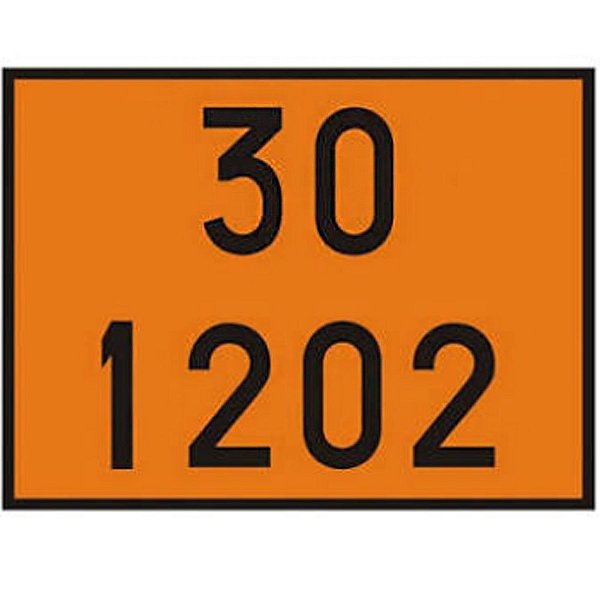 Placa de Segurança 30 1202 Diesel 30 x 40 x 2  SP-101 Encartale