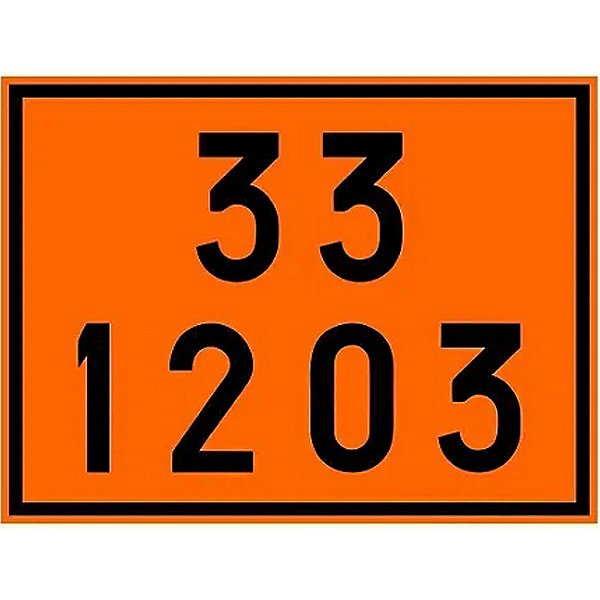 Placa de Segurança 33 1203 Gasolina  30 x 40 x 2  SP-103  Encartale