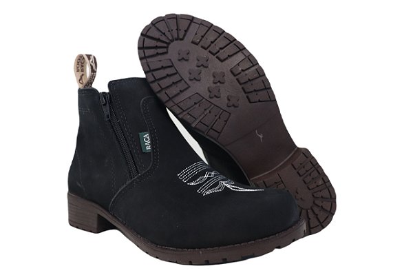 Botina Feminina Zipper Bordada Raça Boots