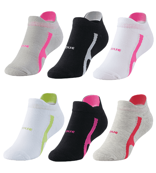 Meia Fitness Pro feminina - 1 kit com 2 pares sortidos