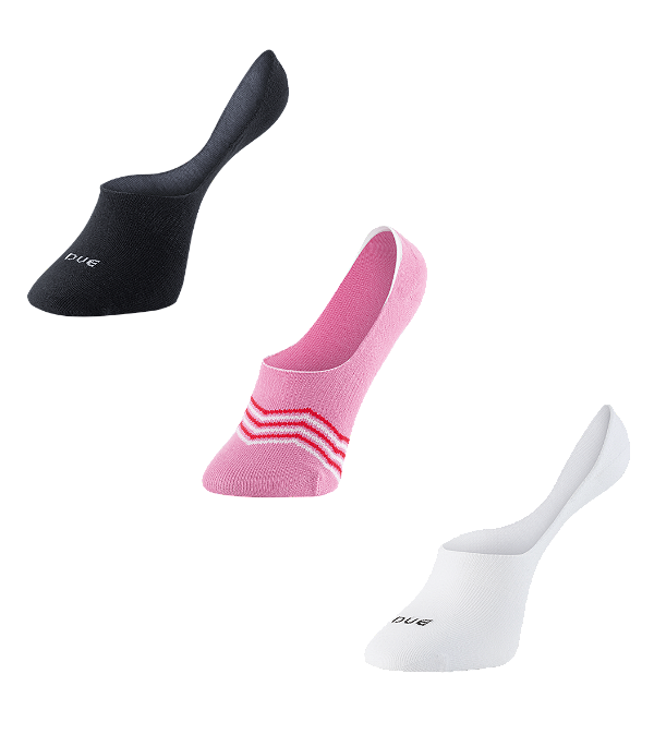 Meia Micro Invisível Feminina - 1 kit com 2 pares sortidos