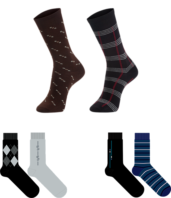 Meia Casual Masculina Barcelona – Kit com 2 Pares