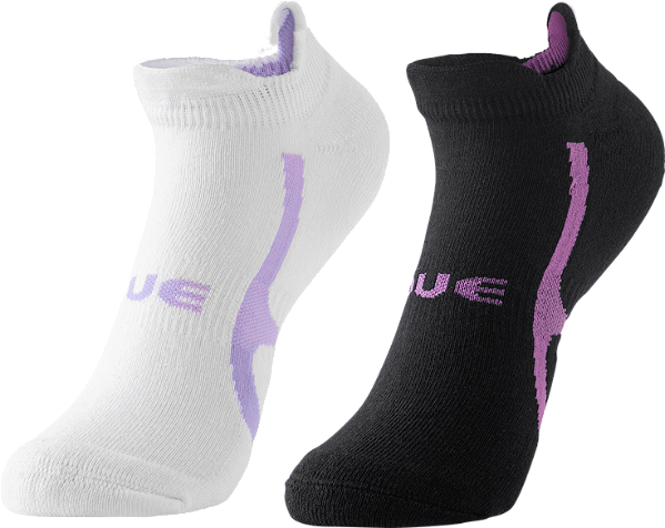 Meia Fitness Pro feminina - 1 kit com 2 pares sortidos